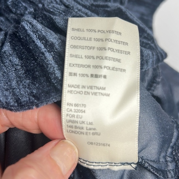 NEW Free People Small Pleated Plush Swing Tiered Mini Dress In Rare Night - Picture 13 of 13